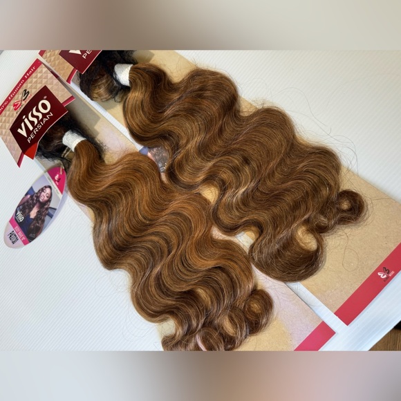 BOBBI BOSS | 100% Human hair 18 in body Wave Hair Extensions 2 Bundles P4/27/30 - Picture 5 of 7